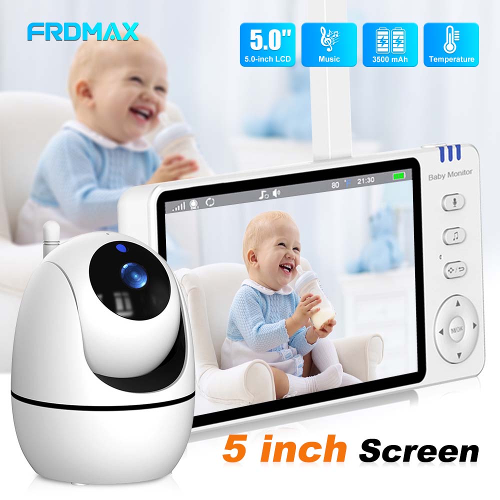 Baby Nursery Camera - 5 inch video-babyfoon, draadloze tweerichtingsaudio voor