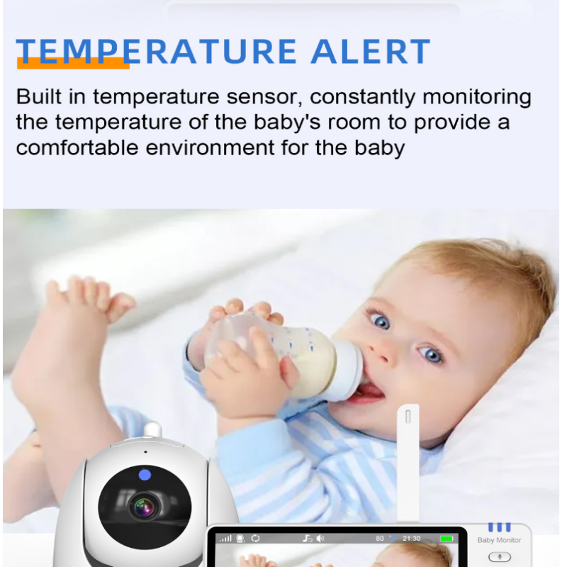 Baby Nursery Camera - 5 inch scherm draadloze video babyfoon