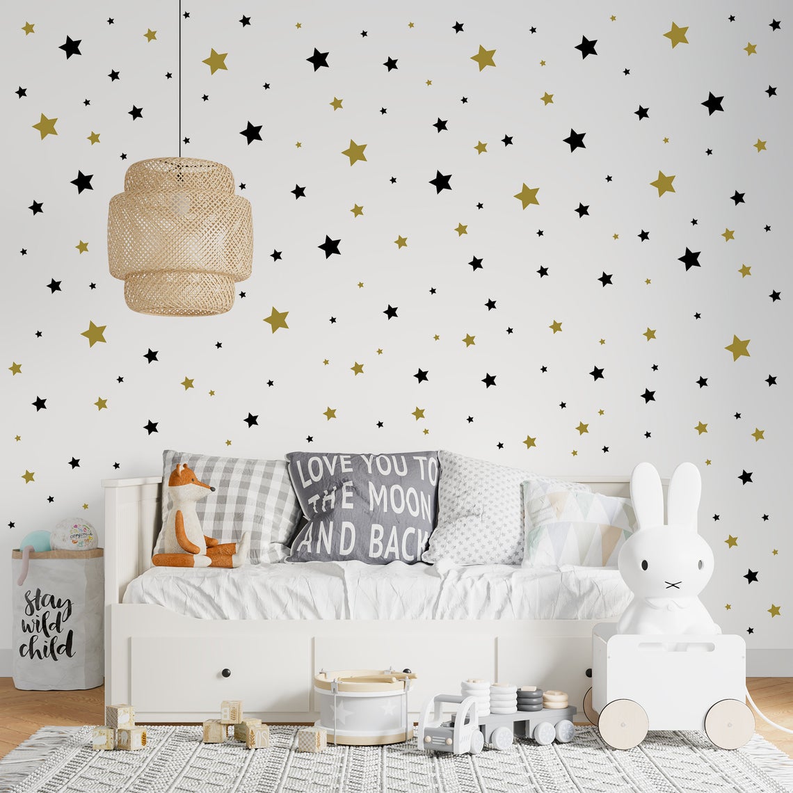 Baby Nursery Package - Cartoon 65 stks ster muursticker babykamer