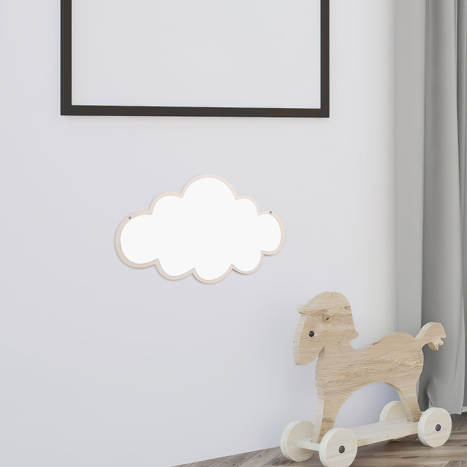Baby Nursery Mirror - Nordic kinderveiligheidsspiegel Afneembare basis Multi-hoek rotatieontwerp