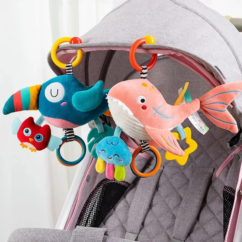 Crib Mobile Musical - Babyonderwijs Speelgoed Hersenontwikkelingshandvat Schattig knuffel Wiegbed