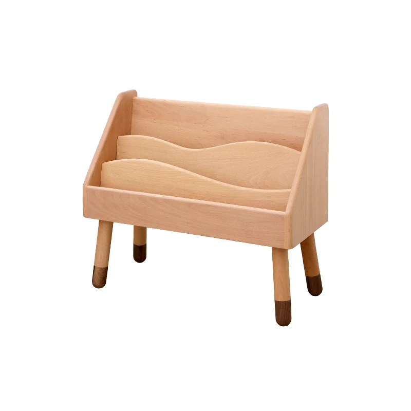 Baby Bookshelf Small - Volledig van massief hout gemaakte kinderboekenplank,