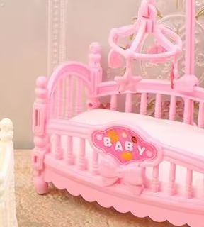 Baby Nursery Accessories - 1:12 Poppenhuis Miniatuur Mini Babybed Wieg