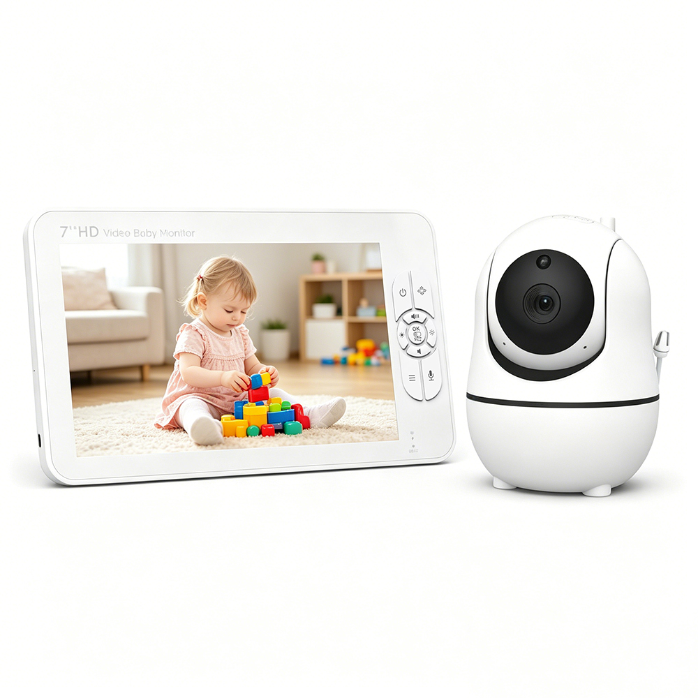 Baby Monitor Split Screen - 7 inch split-screen babyfoon met 1080P