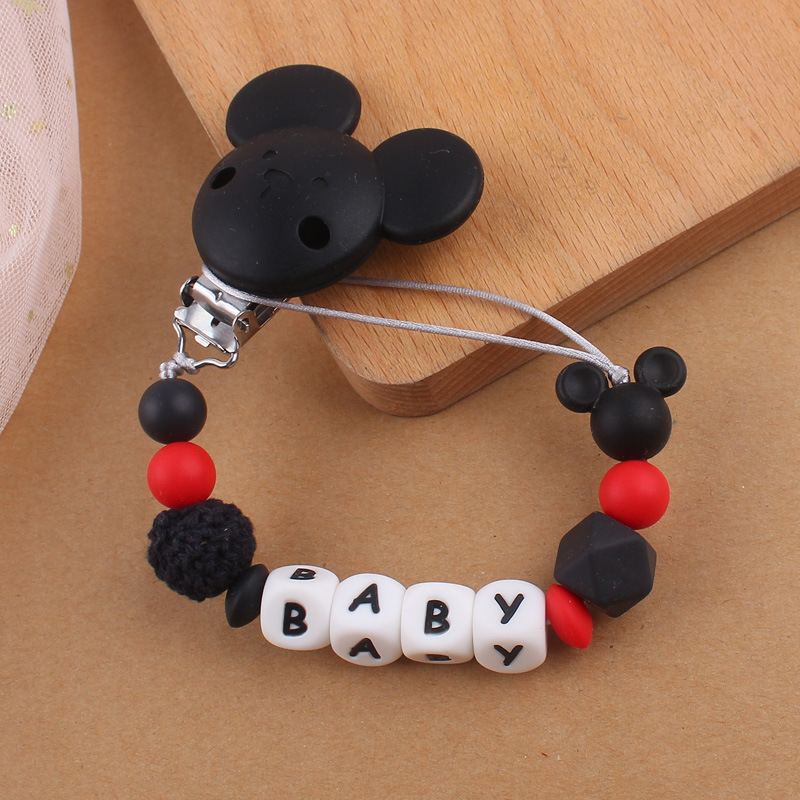 Baby Nursery Hospital - Babyfopspeen Clips Houder Siliconen Muis Tandjesketting