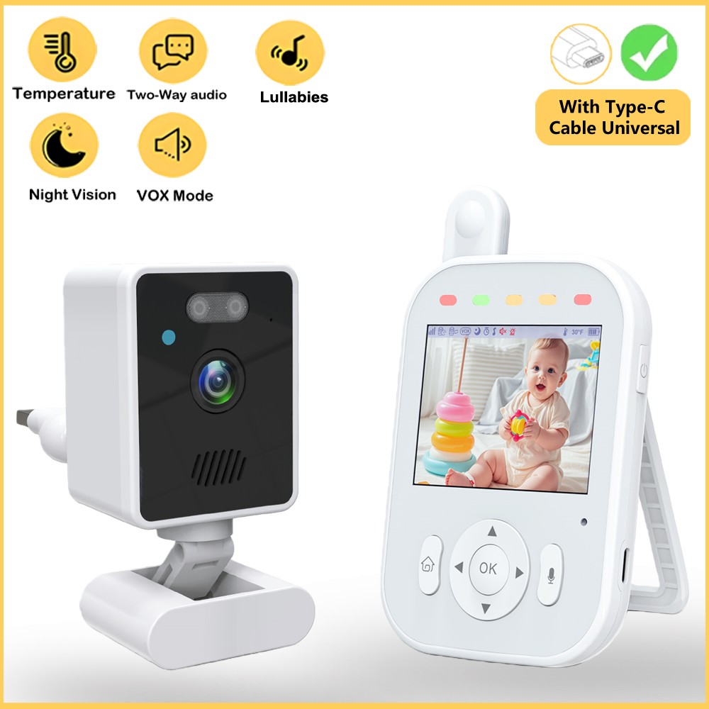 Wearable Baby Monitor - Babyfoon Draadloos voor binnen 2,8