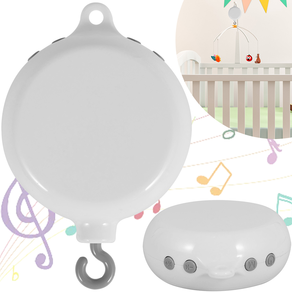 Crib Mobile Musical - Mobiele babymuziekdoos Wieg Mobiele speeldoos met