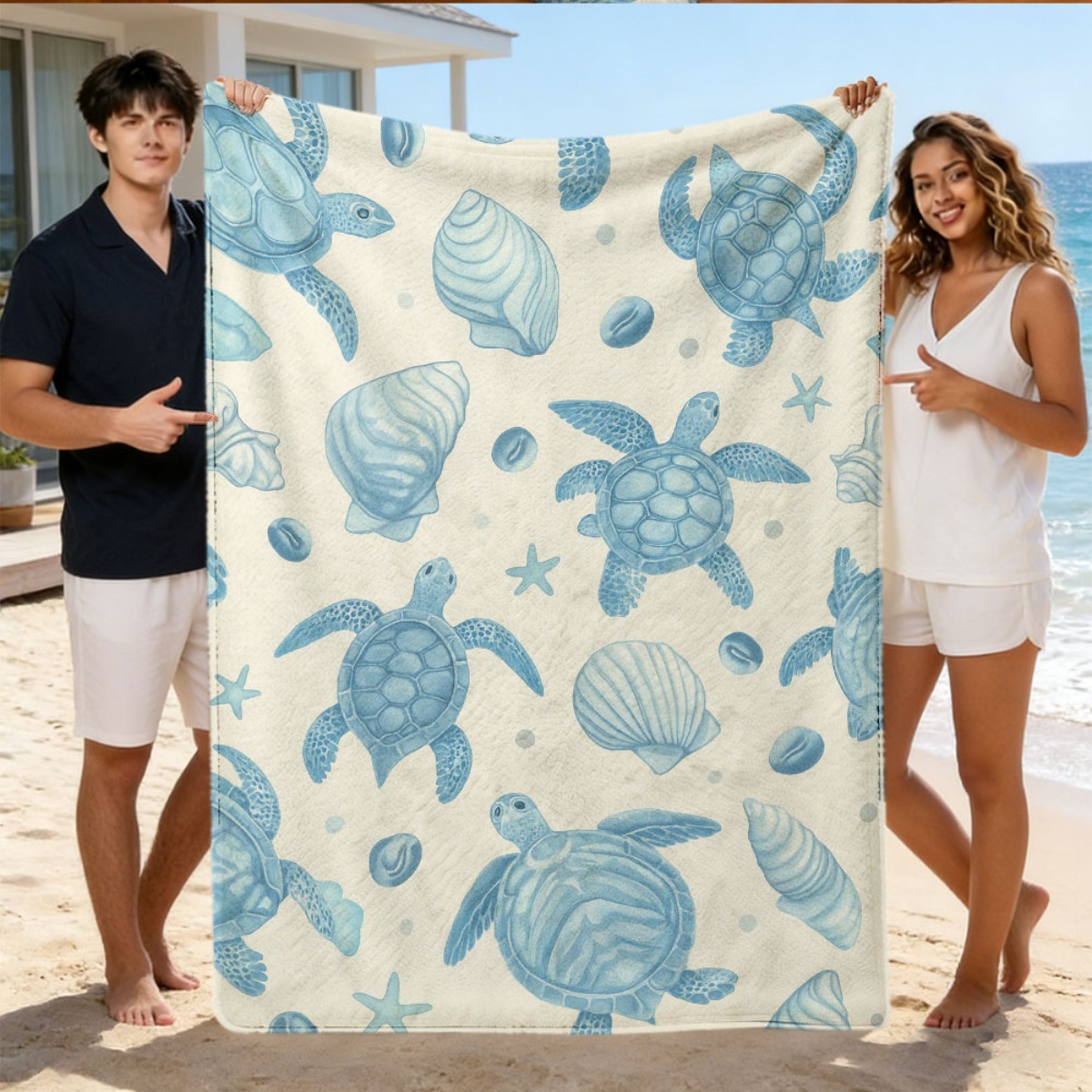 Baby Nursery Ocean - Schattig stranddekentje met oceaandecoratie voor de