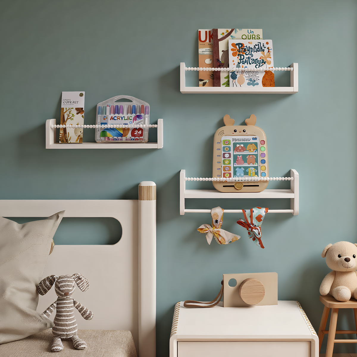 Baby Bookshelf Small - Hangende kinderboekenplanken voor aan de muur,