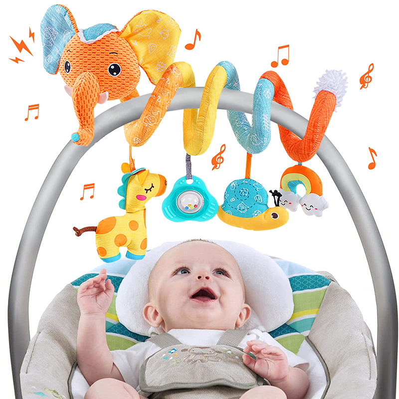 Crib Mobile Musical - Autostoel Speelgoed Baby Kleur Olifant Wandelwagen