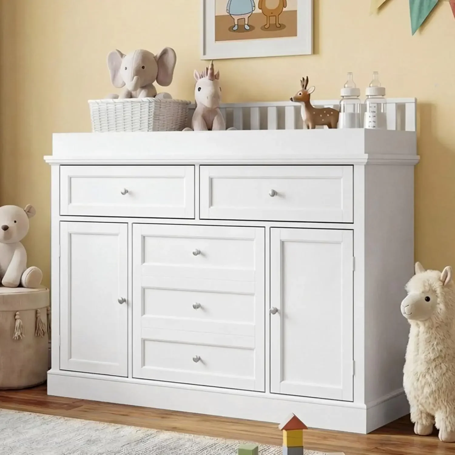 Baby Nursery Dresser - 46 Baby commode met verschoningsblad, witte