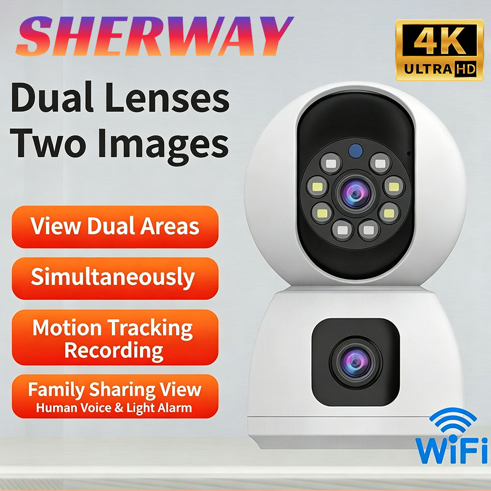 Baby Monitor Split Screen - 8MP WiFi IP-camera Babymonitor met dubbele