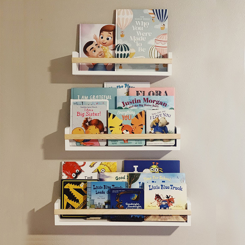 Baby Bookshelf Small - Wandplank Wandhangende kinderboekenplank Wandhangende prentenboekenplank Baby