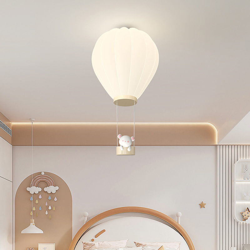 Baby Nursery Ceiling Light - Crèmekleurige kinderkamer plafondlampen Witte heteluchtballonlamp Creatieve