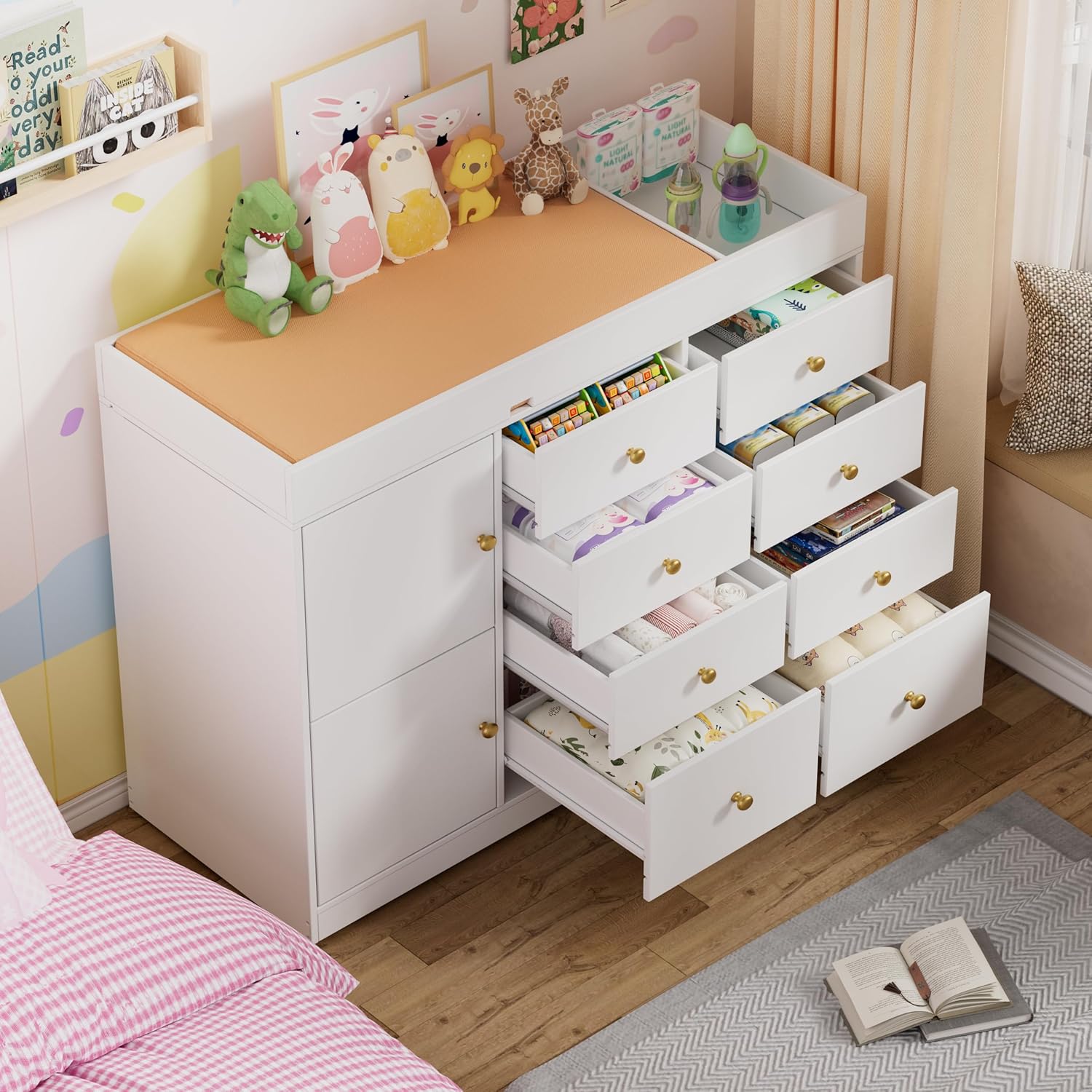 Verschoningstafel met commode, - Baby Nursery Dresser recensie en prijs