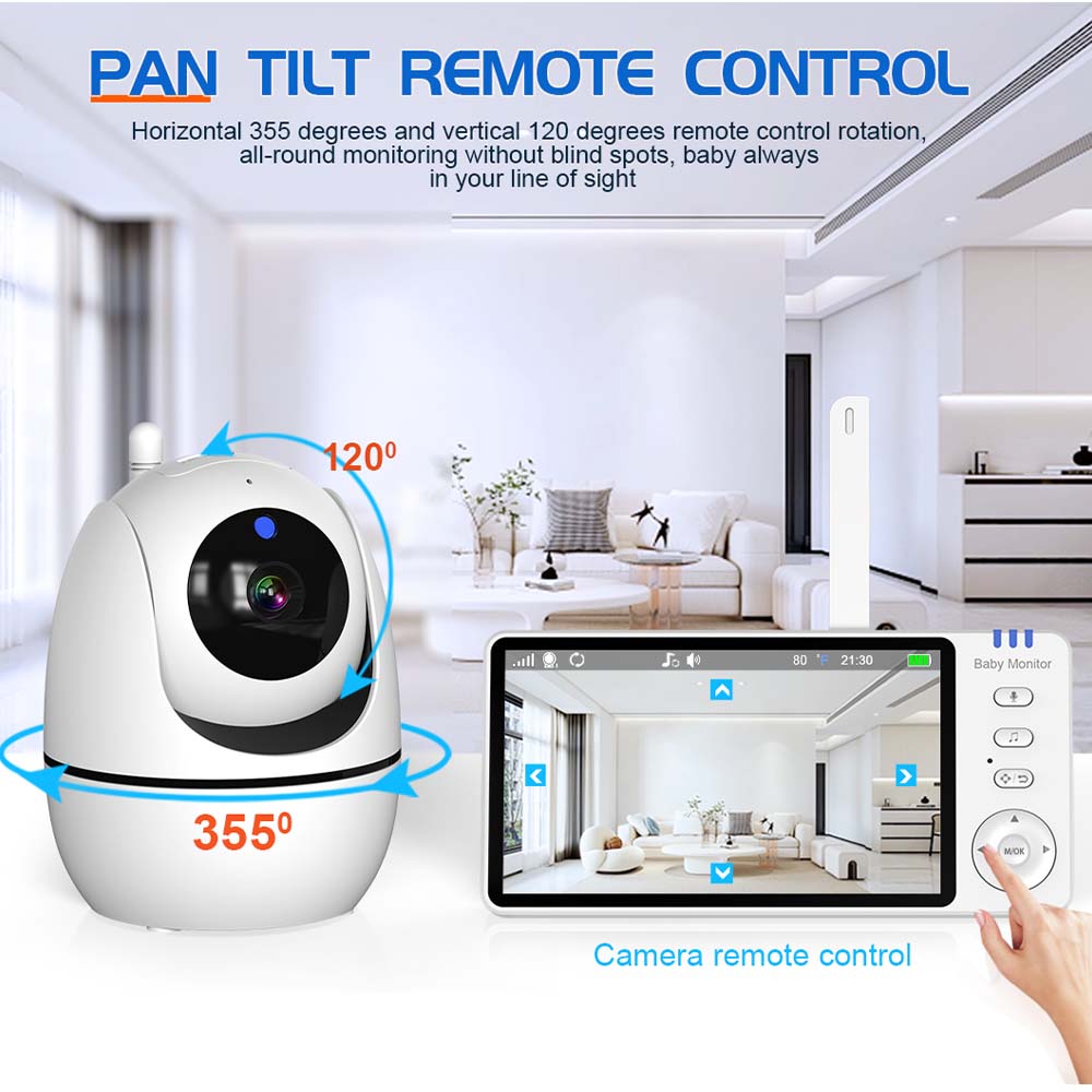 5 inch video-babyfoon, draadlo - Baby Nursery Camera recensie en prijs