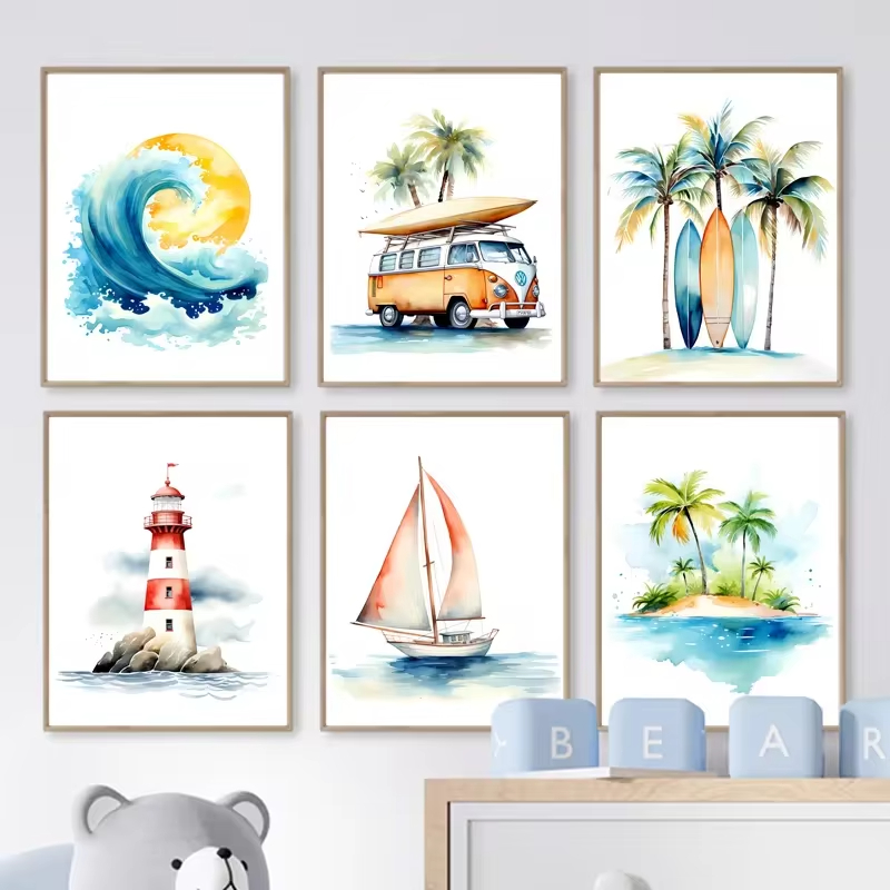 Surf Oceaan Thema Kinderkamer  - Baby Nursery Ocean recensie en prijs