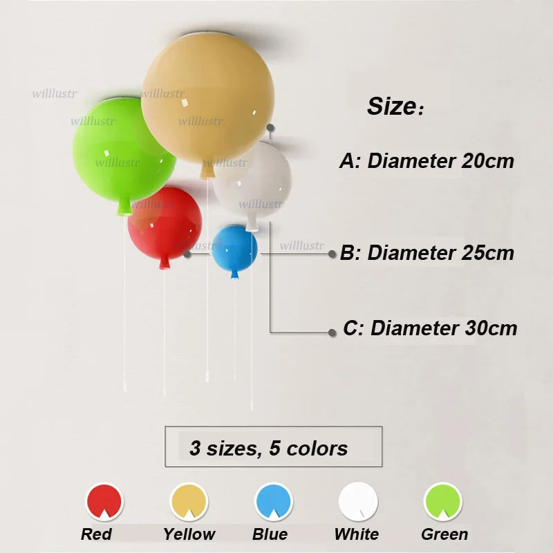 Kleurrijke glazen ballon plafo - Baby Nursery Ceiling Light recensie en prijs