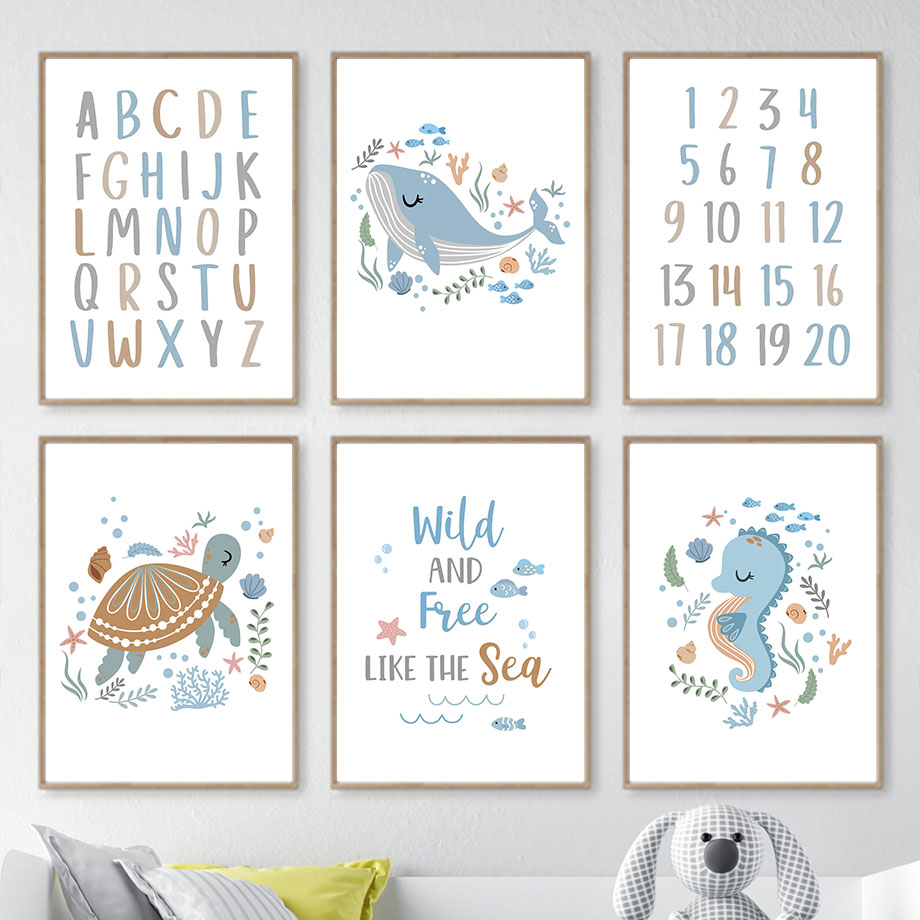 Unframe Oceaandieren Zeeschild - Baby Nursery Ocean recensie en prijs