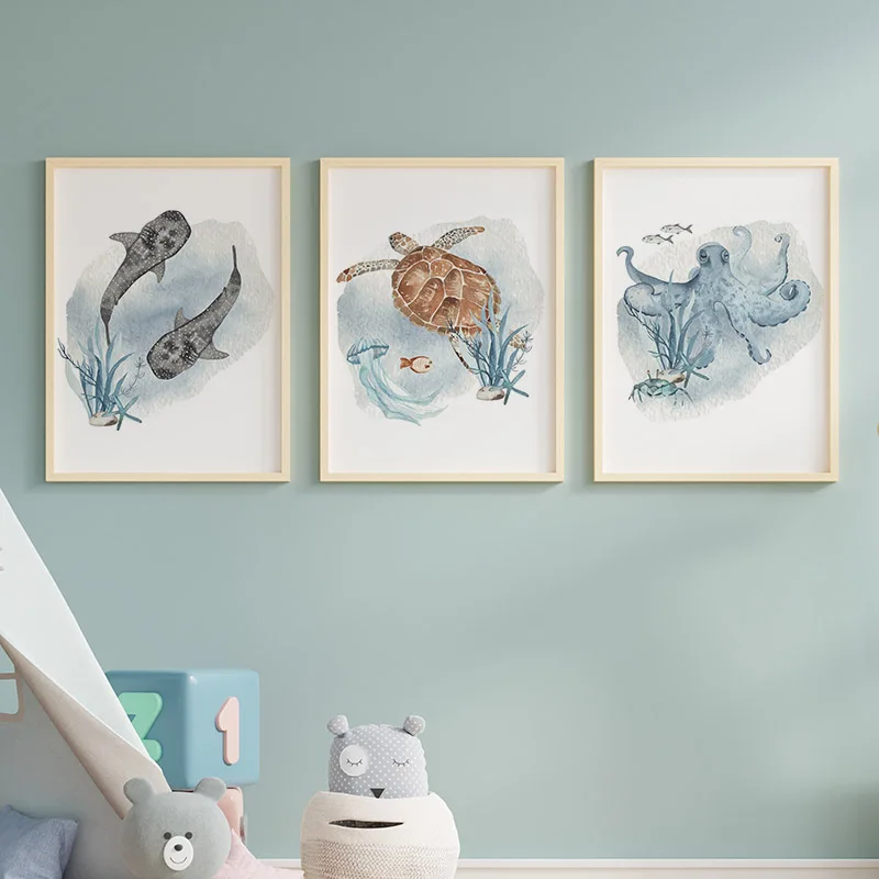 Posters En Afdrukken Walvisvis - Baby Nursery Ocean recensie en prijs