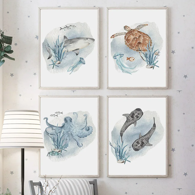 Posters En Afdrukken Walvisvis - Baby Nursery Ocean recensie en prijs