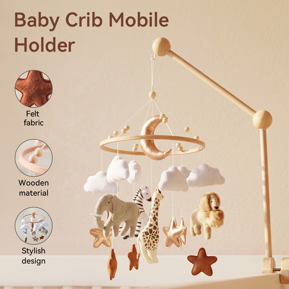 Houten bedbel babywieg mobiel  - Baby Nursery Music recensie en prijs