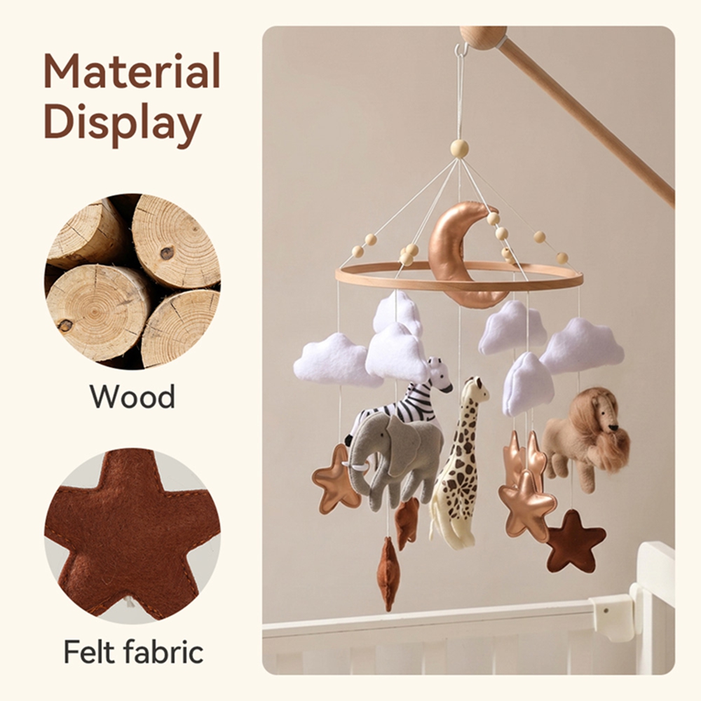 Houten bedbel babywieg mobiel  - Baby Nursery Music recensie en prijs