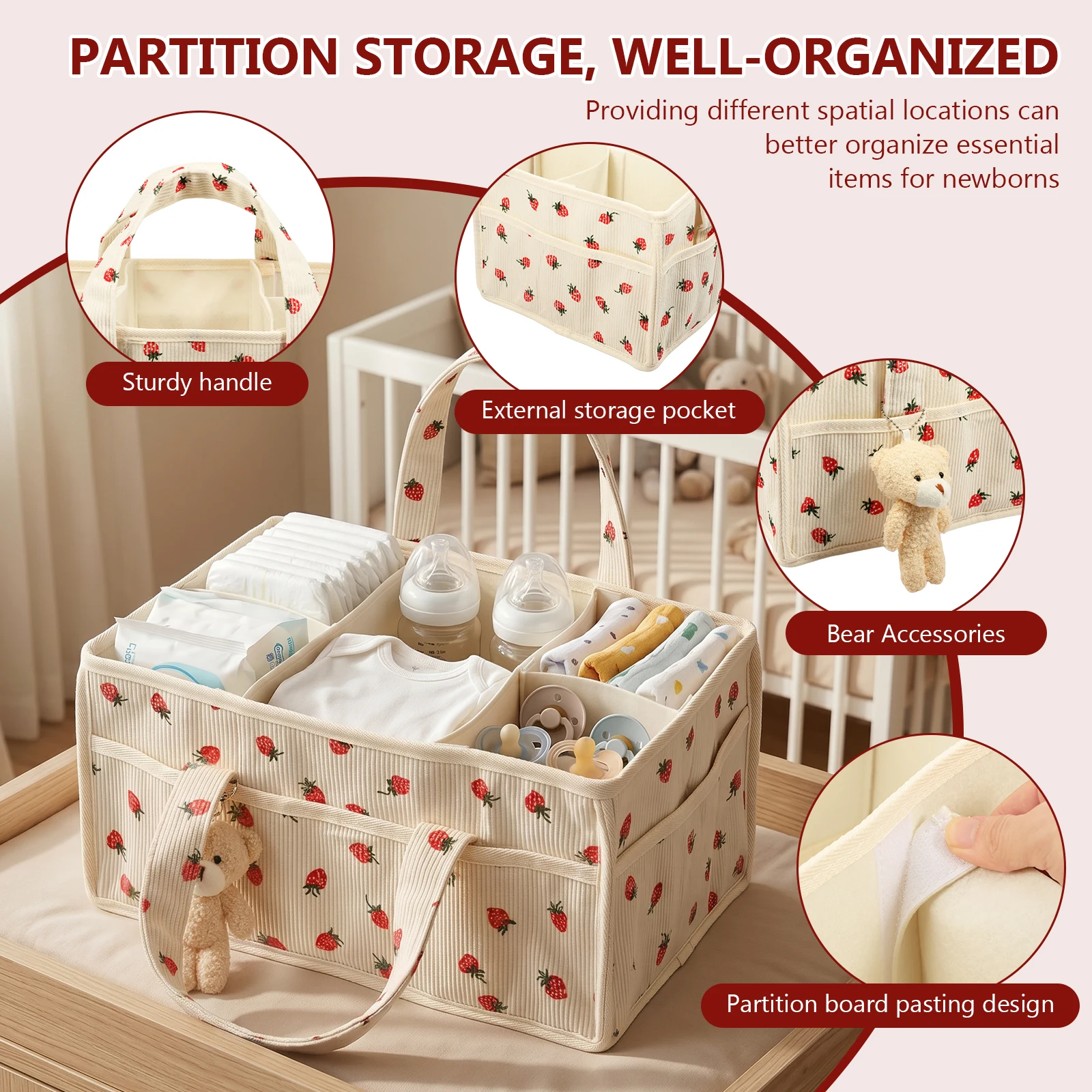 Opbergmand voor luiers en luie - Baby Nursery Dresser recensie en prijs