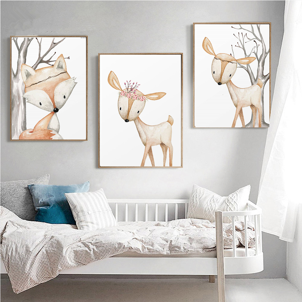 Cartoon Konijn Poster Vos Hert - Baby Nursery Mirror recensie en prijs