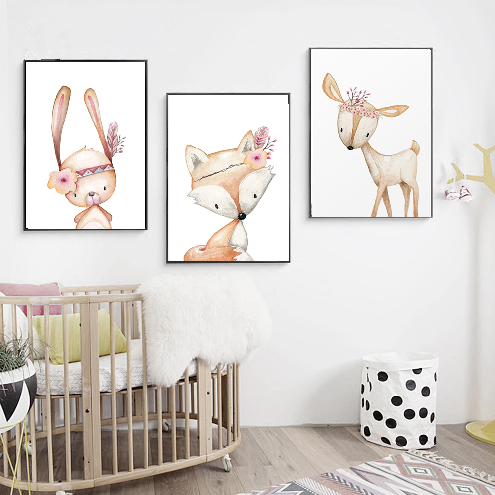 Cartoon Konijn Poster Vos Hert - Baby Nursery Mirror recensie en prijs