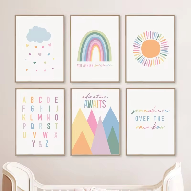 Boho Abc Regenboog Zonnewolken - Baby Nursery Mirror recensie en prijs