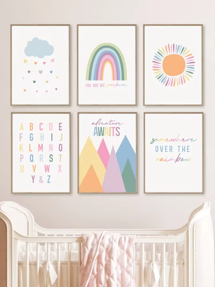 Boho Abc Regenboog Zonnewolken - Baby Nursery Mirror recensie en prijs