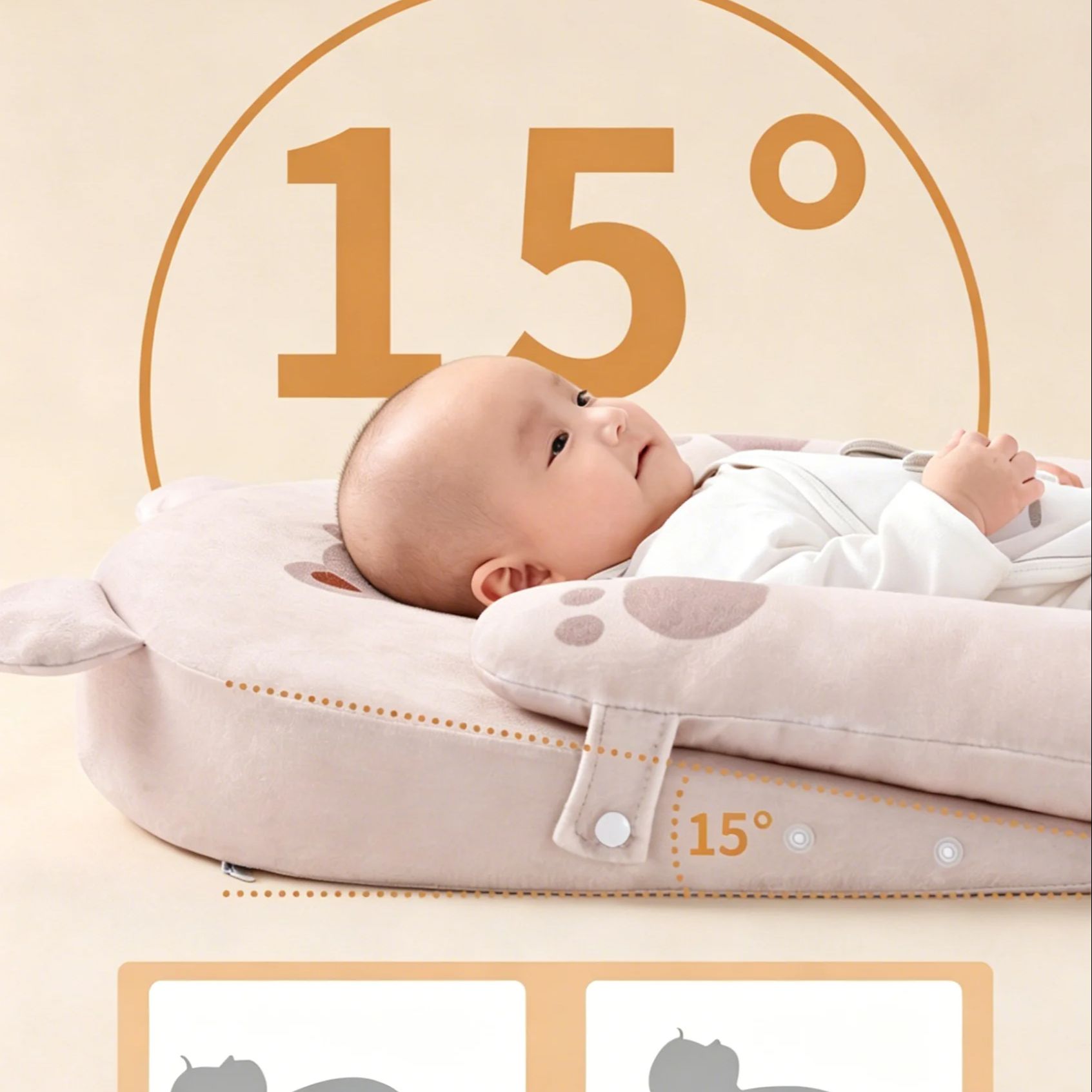 Comfortabele ligpositie voor b - Baby Nursery Hospital recensie en prijs