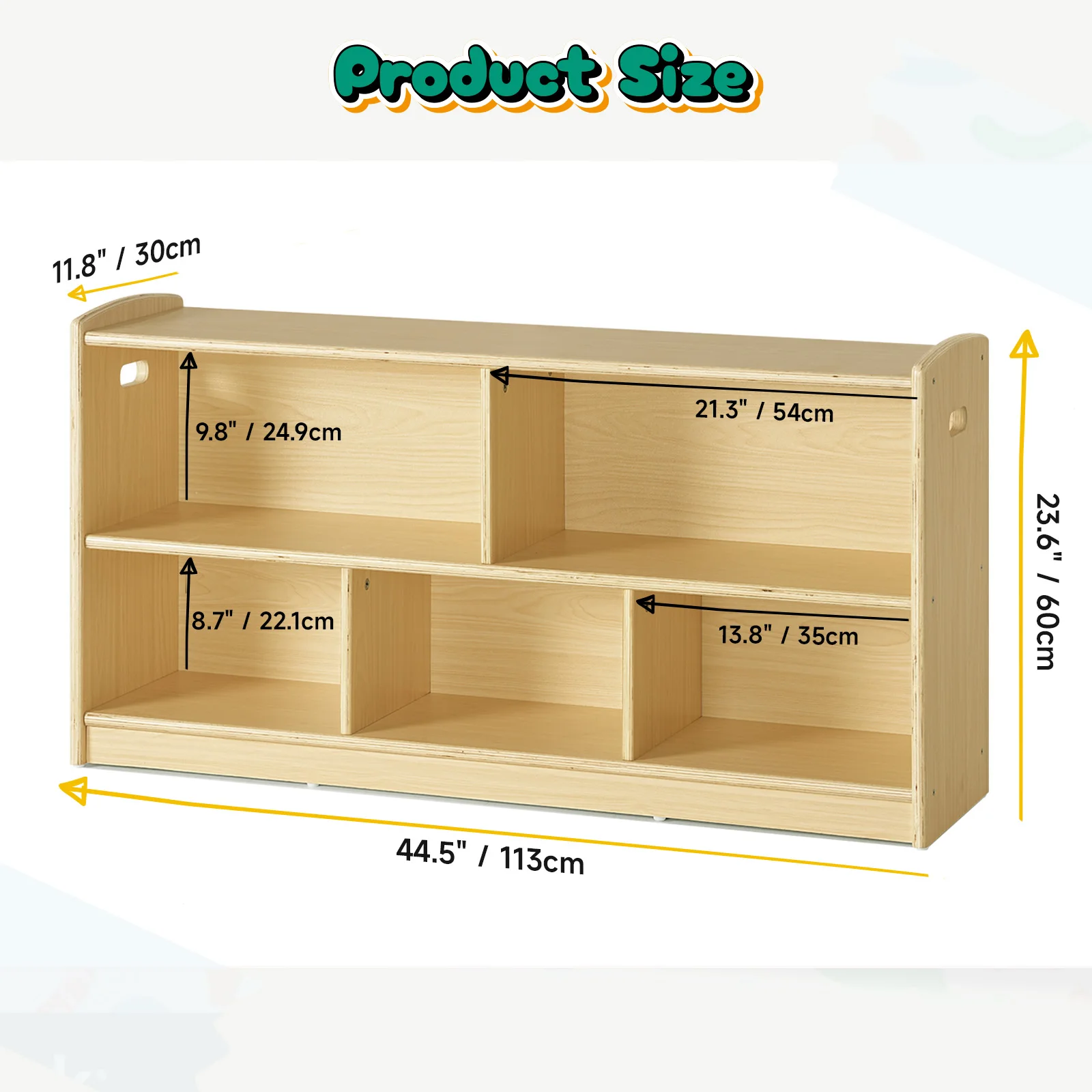 2-laags houten Montessori-kast - Baby Bookshelf Small recensie en prijs