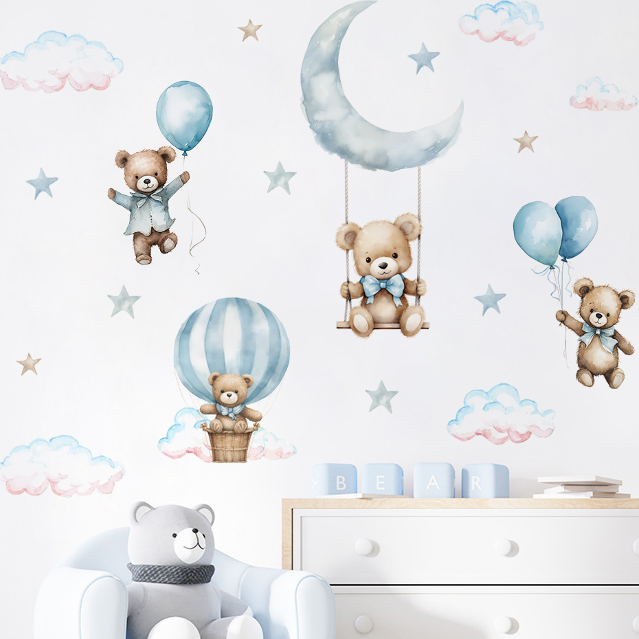 Aquarel beer heteluchtballon w - Baby Nursery Package recensie en prijs