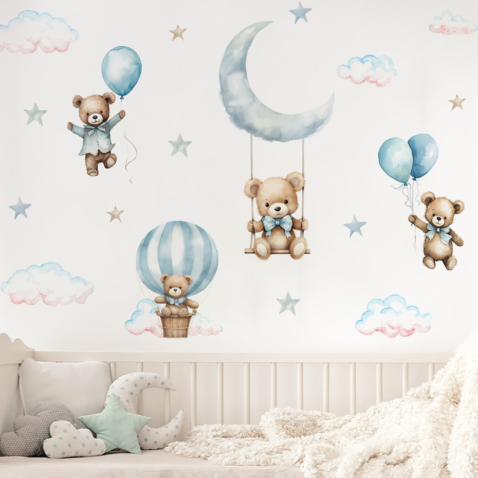 Aquarel beer heteluchtballon w - Baby Nursery Package recensie en prijs