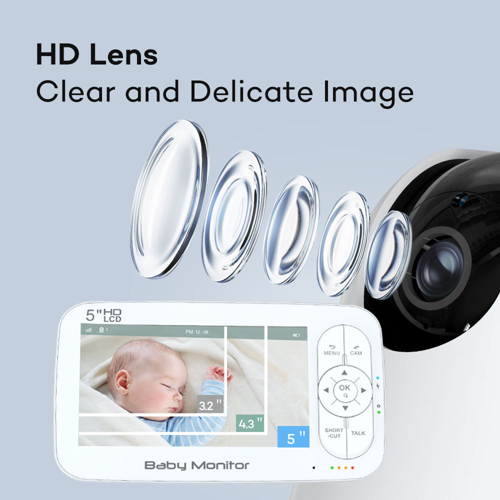 5Inch 2MP 1080P APP Afstandsbe - Baby Nursery Camera recensie en prijs