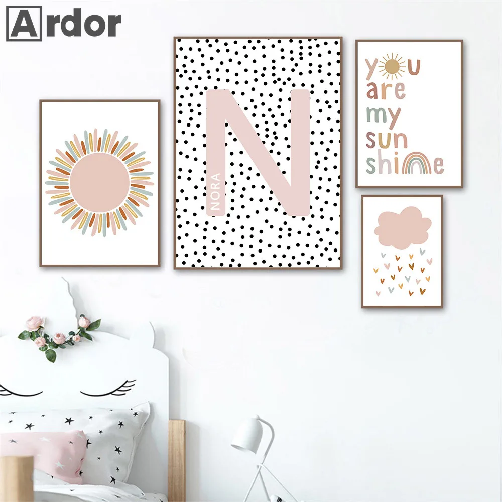 Aangepaste naam posters babyka - Baby Nursery You Are My Sunshine recensie en prijs