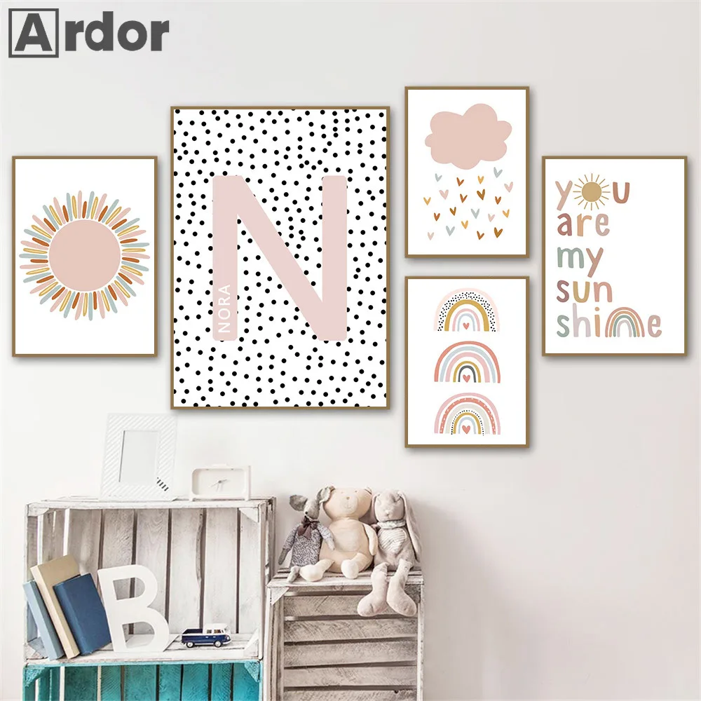 Aangepaste naam posters babyka - Baby Nursery You Are My Sunshine recensie en prijs