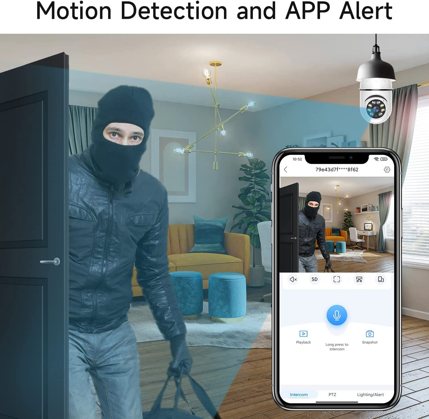 8MP E27 Lamp Bewakingscamera W - Baby Monitor Split Screen recensie en prijs
