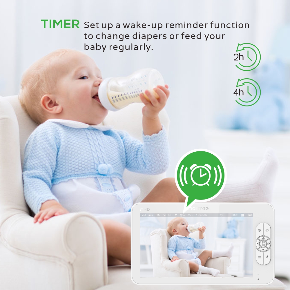 7,0 inch HD-videobabyfoon met  - Baby Monitor Split Screen recensie en prijs