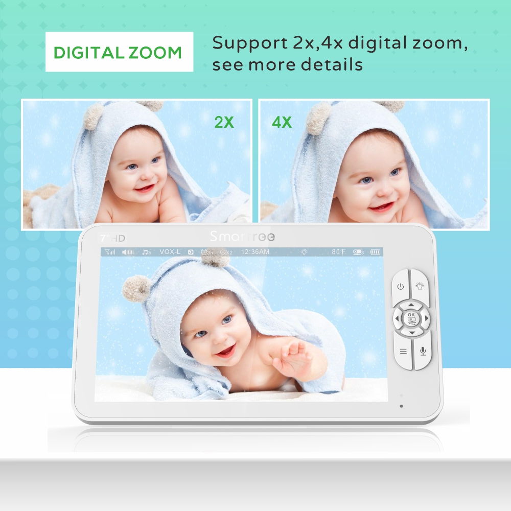 7,0 inch HD-videobabyfoon met  - Baby Monitor Split Screen recensie en prijs