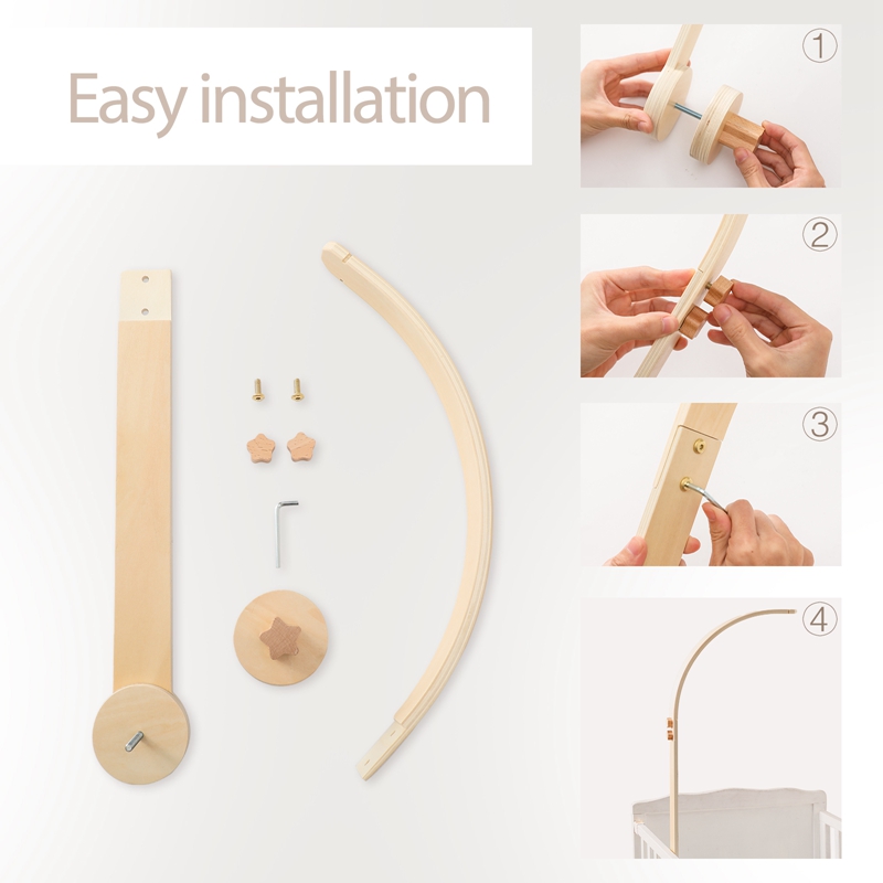 Baby Houten Bed Bel Beugel Mob - Crib Mobile Musical recensie en prijs