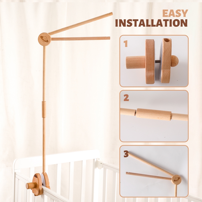 Baby Houten Bed Bel Beugel Mob - Crib Mobile Musical recensie en prijs