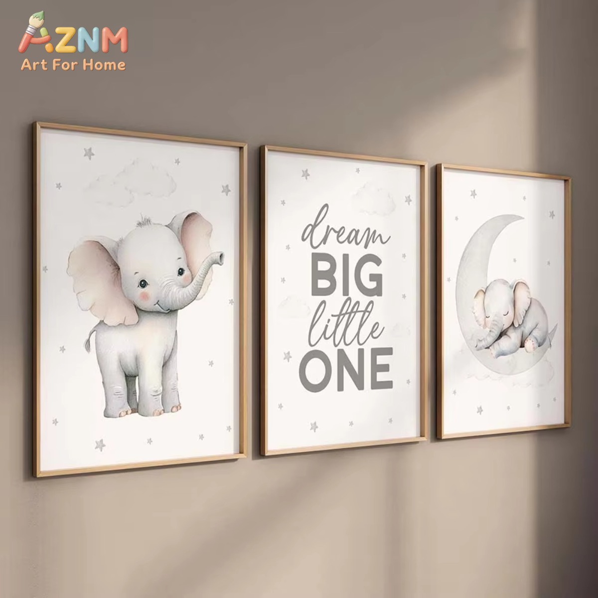 AZNM Olifant Kinderkamer Print - Baby Nursery Elephant Theme recensie en prijs