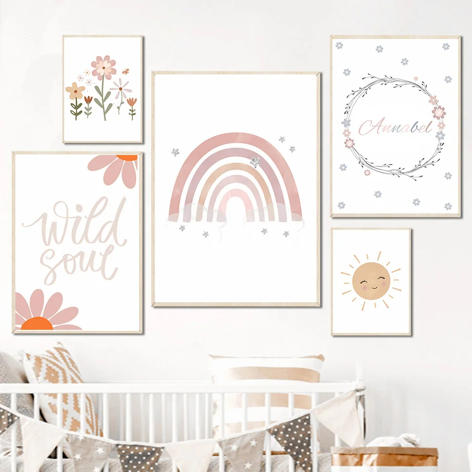 Boho Konijn Bloem Zon Regenboo - Baby Nursery Mirror recensie en prijs