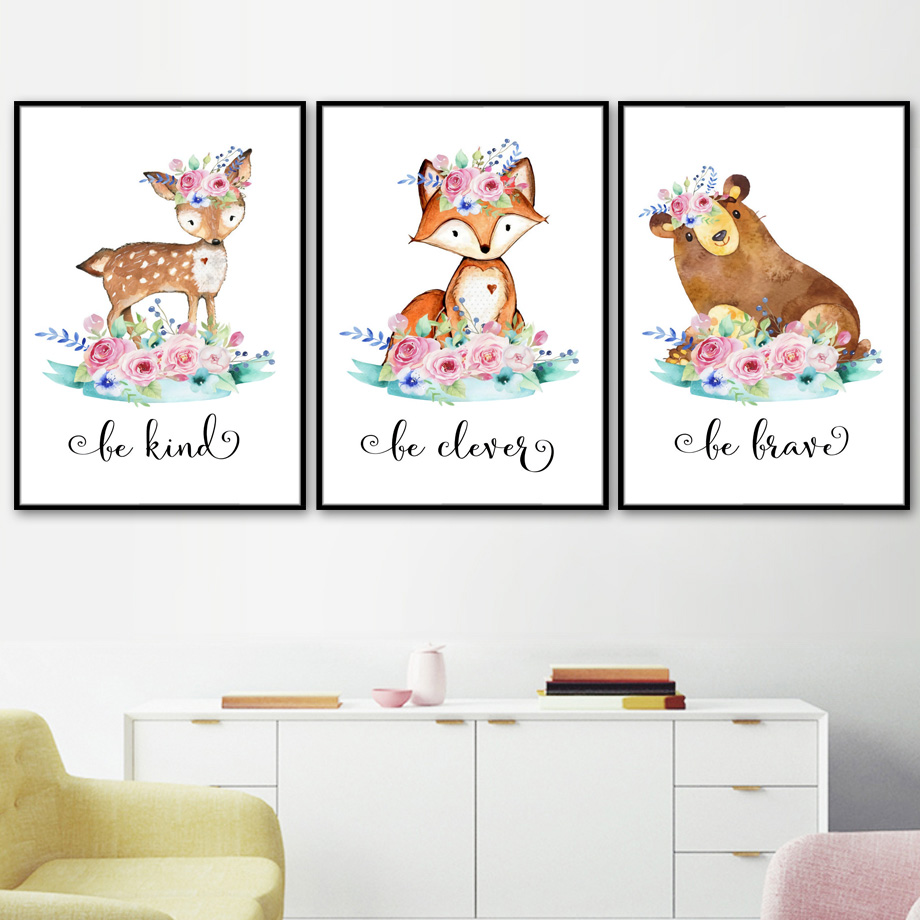 Cartoon Vos Herten Konijn Baby - Baby Nursery Mirror recensie en prijs