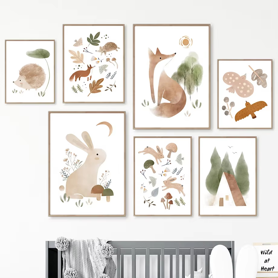 Boho Konijn Vos Egel Vogel Bla - Baby Nursery Mirror recensie en prijs
