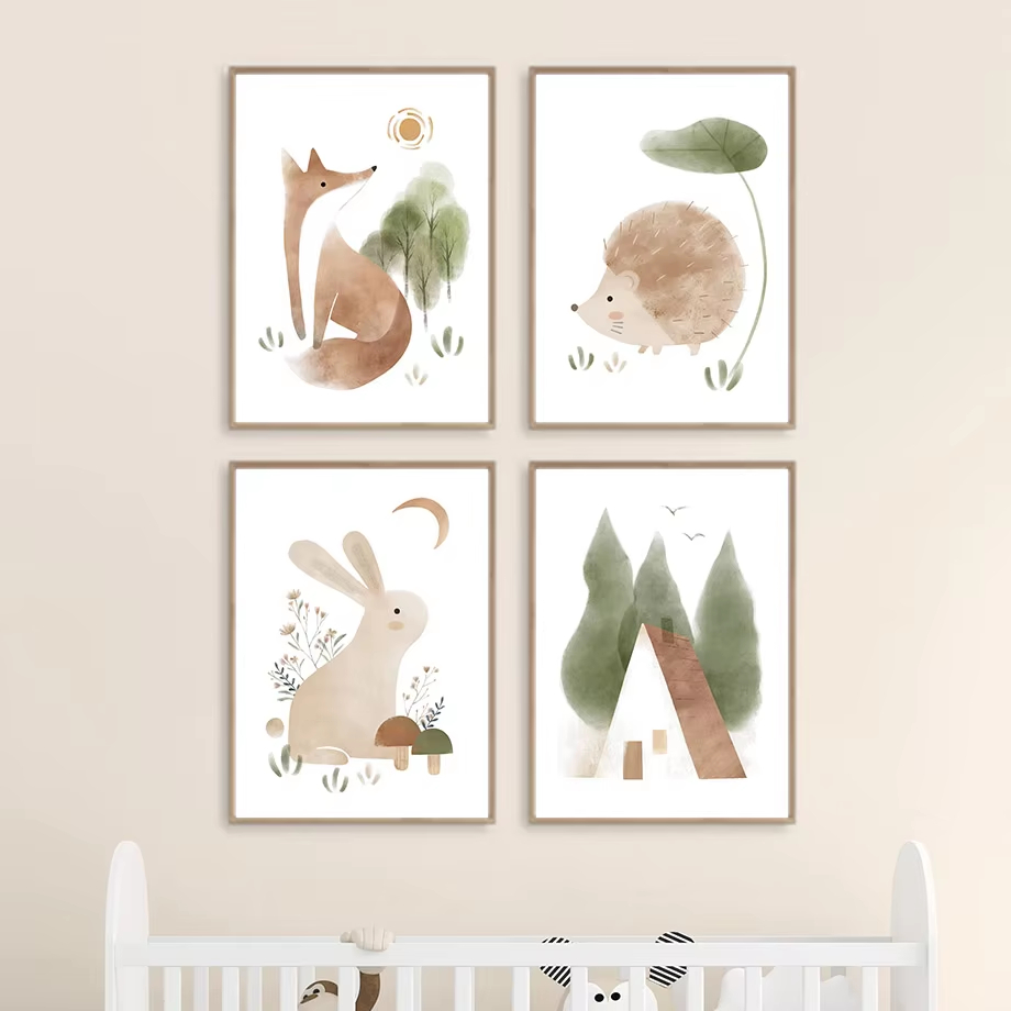 Boho Konijn Vos Egel Vogel Bla - Baby Nursery Mirror recensie en prijs