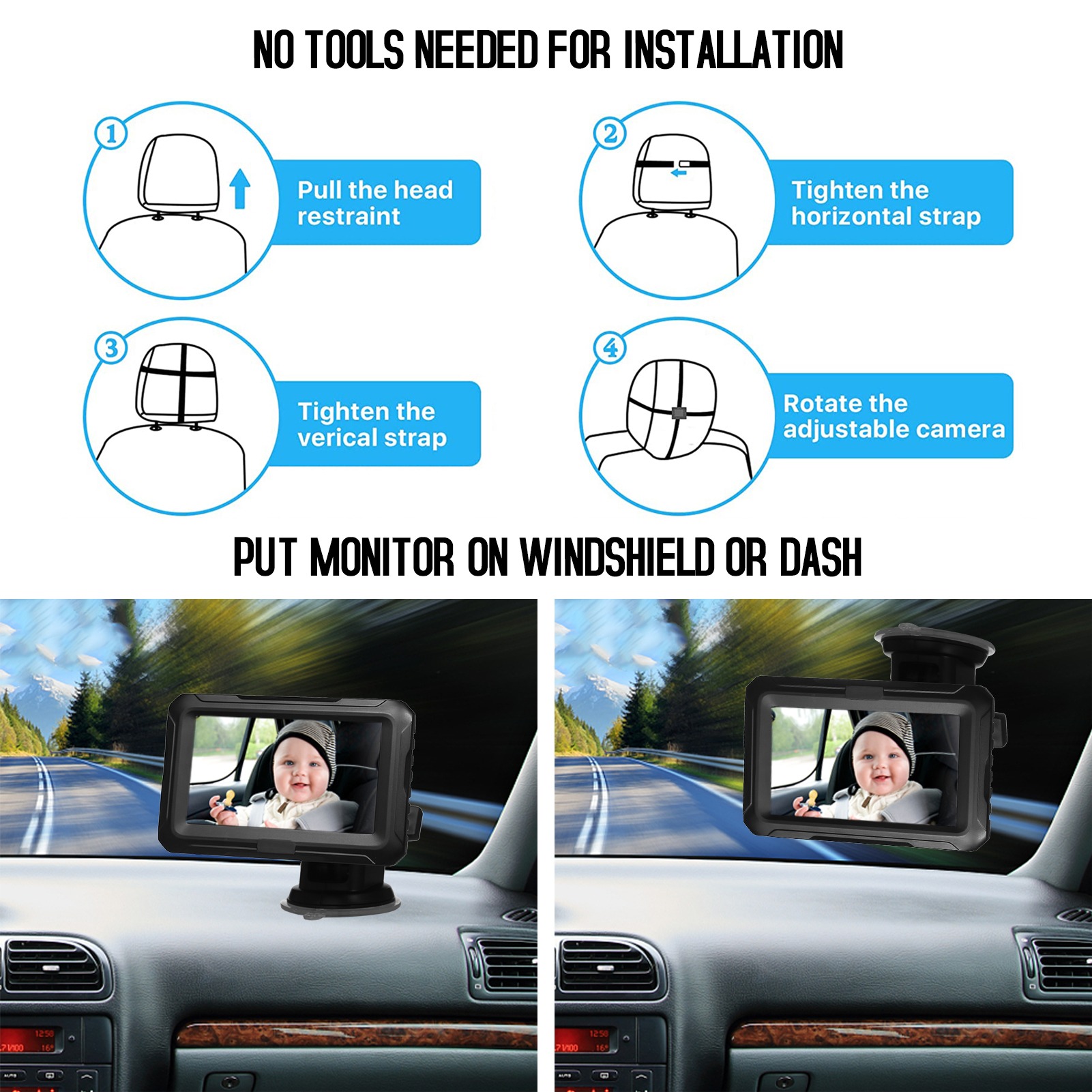 1080P Babyautospiegel met 4,3' - Baby Nursery Camera recensie en prijs